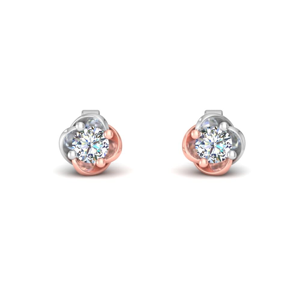 18KT Gold and 0.22 Carat Diamond Earrings