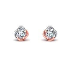 18KT Gold and 0.22 Carat Diamond Earrings