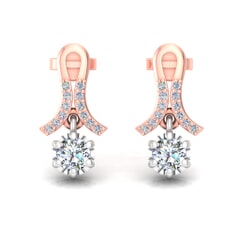 18KT Gold and 0.39 Carat Diamond Earrings