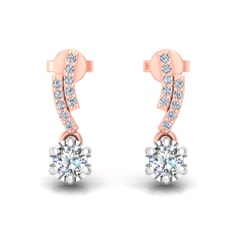 18KT Gold and 0.40 Carat Diamond Earrings