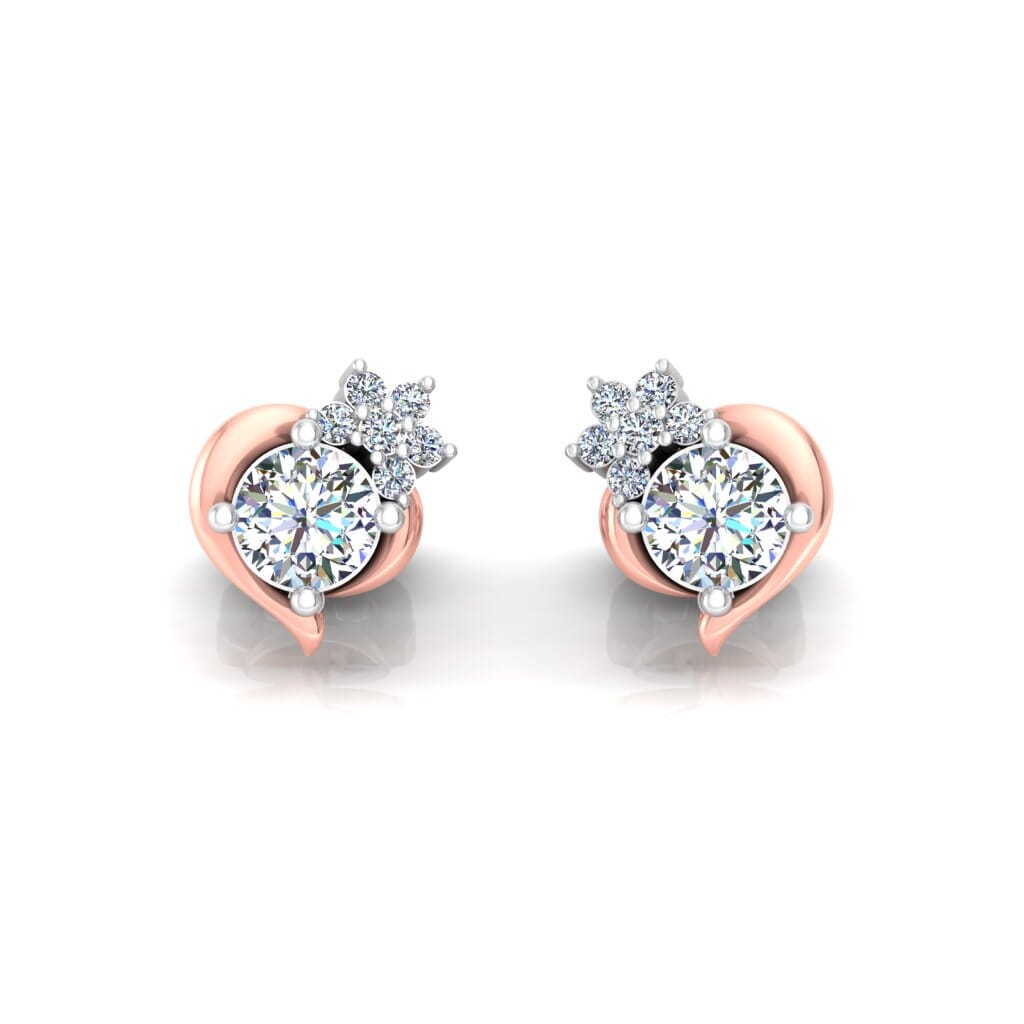 18KT Gold and 0.37 Carat Diamond Earrings