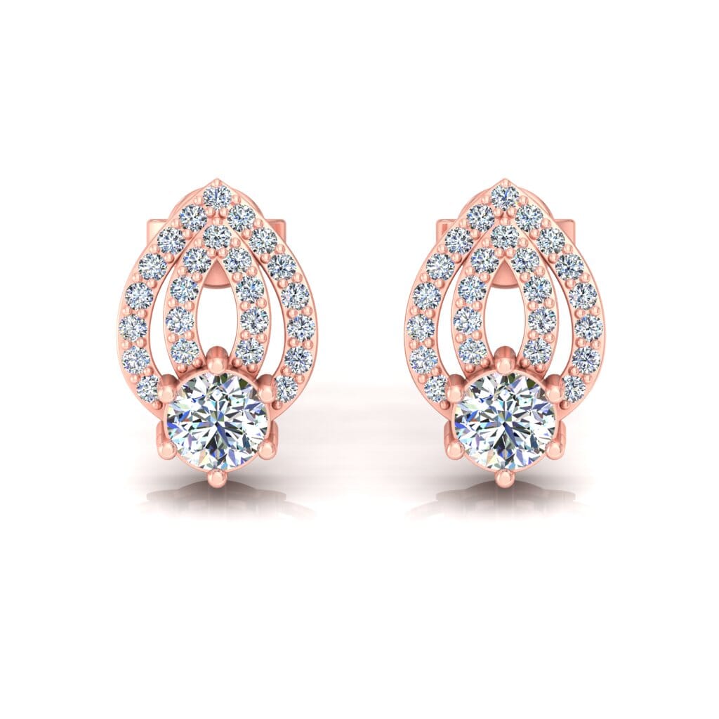 18KT Gold and 0.51 Carat Diamond Earrings