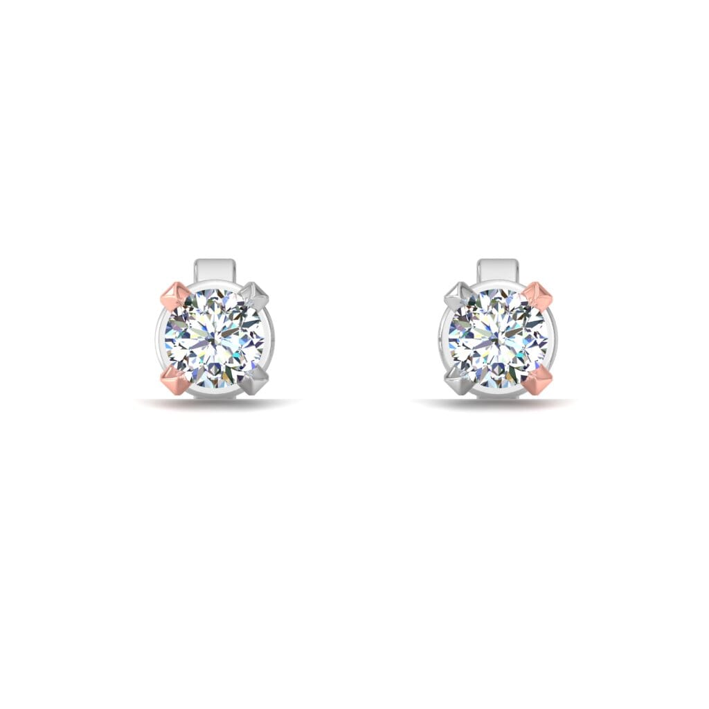 18KT Gold and 0.32 Carat Diamond Earrings