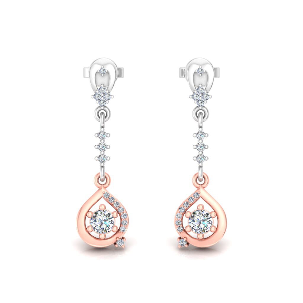 18KT Gold and 0.48 Carat Diamond Earrings