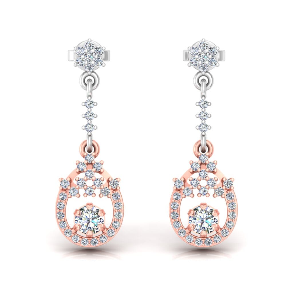 18KT Gold and 0.65 Carat Diamond Earrings