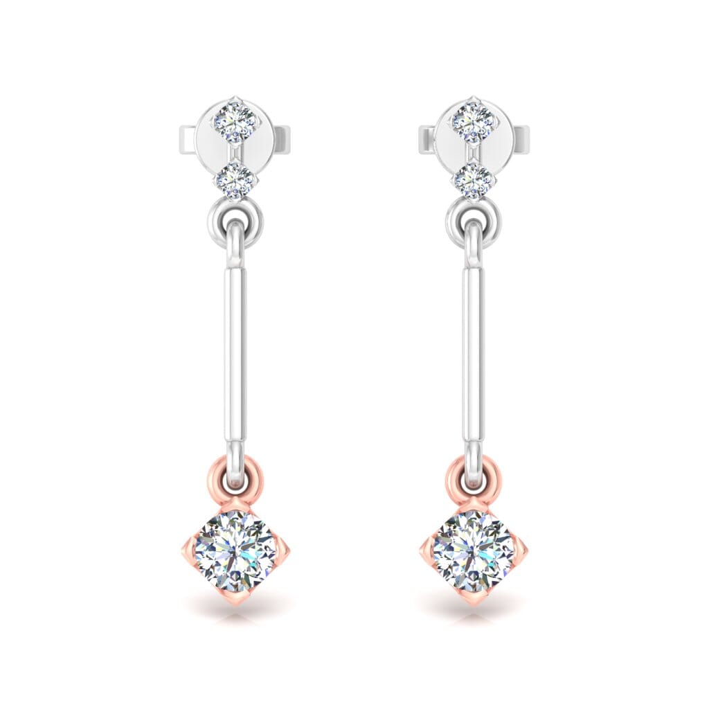 18KT Gold and 0.39 Carat Diamond Earrings
