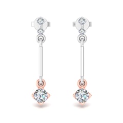 18KT Gold and 0.39 Carat Diamond Earrings