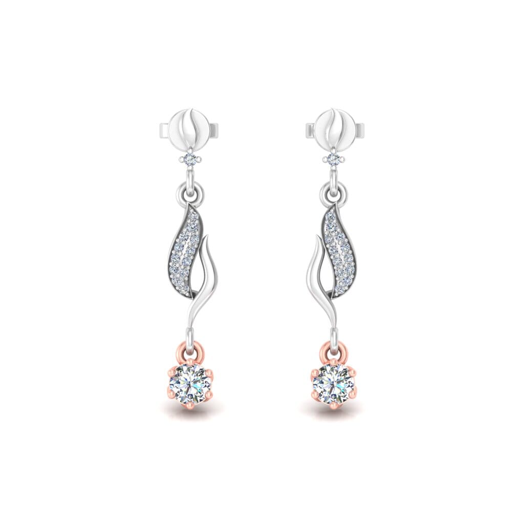 18KT Gold and 0.40 Carat Diamond Earrings