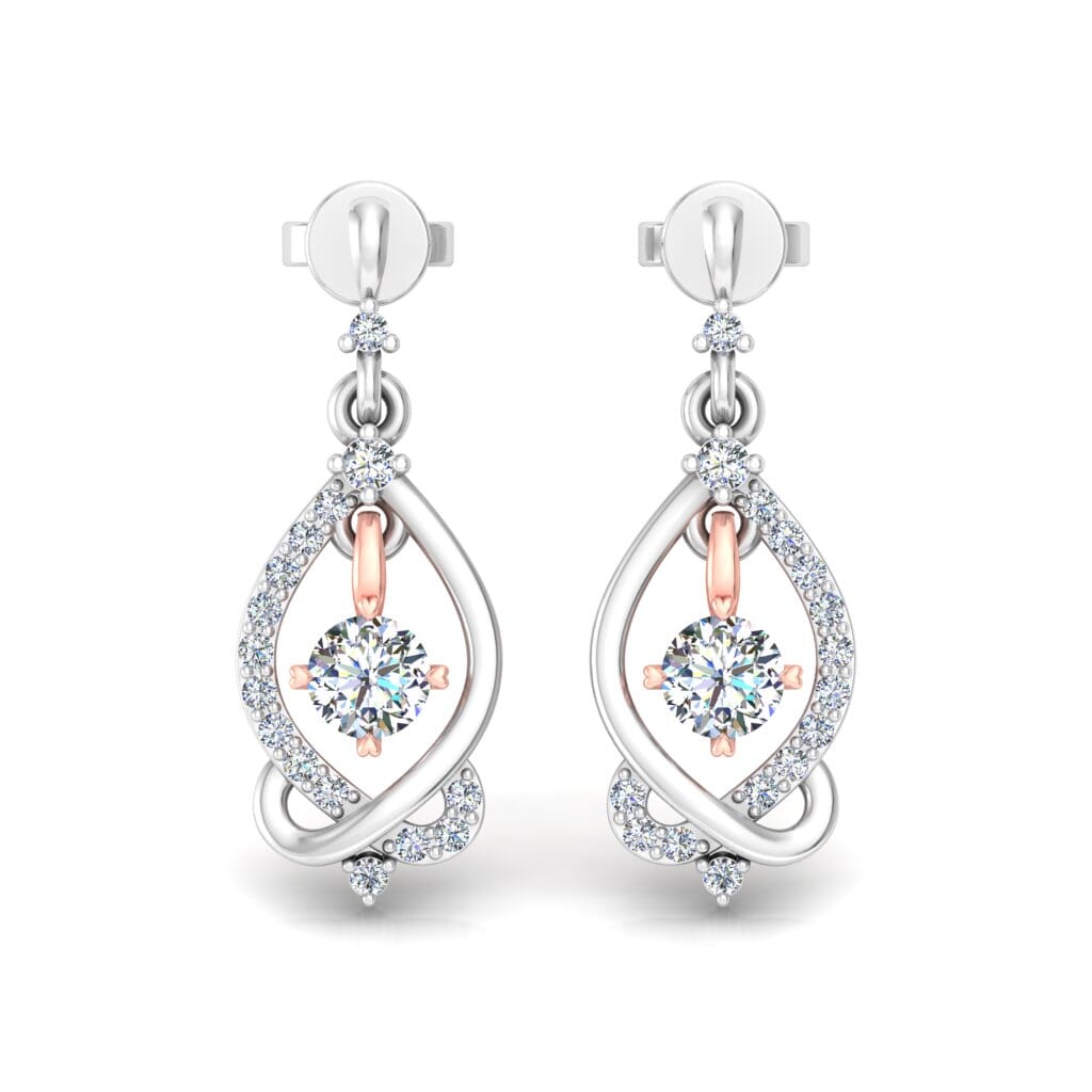 18KT Gold and 0.46 Carat Diamond Earrings