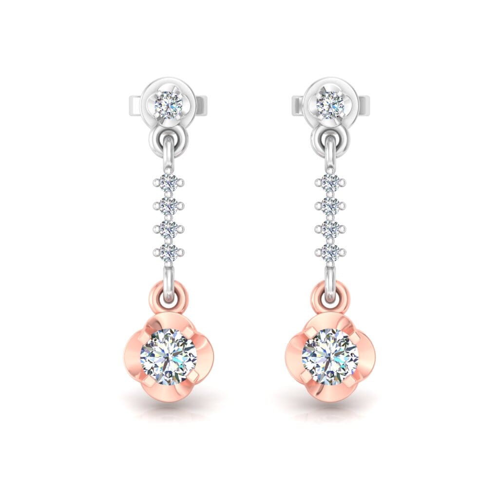 18KT Gold and 0.42 Carat Diamond Earrings