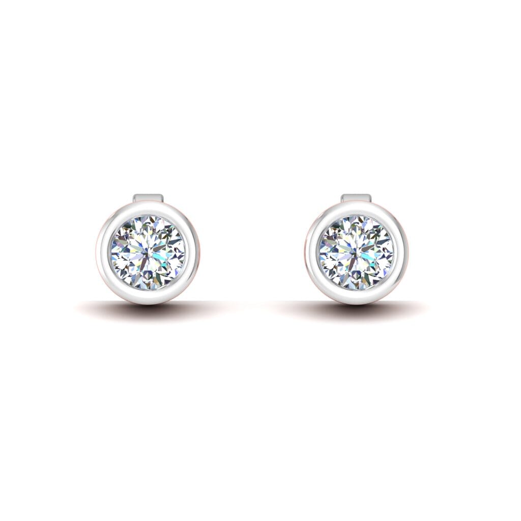 18KT Gold and 0.32 Carat Diamond Earrings