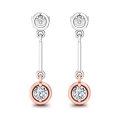 18KT Gold and 0.35 Carat Diamond Earrings