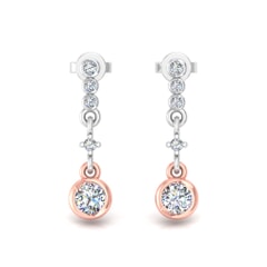 18KT Gold and 0.42 Carat Diamond Earrings