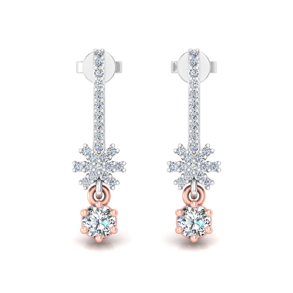 18KT Gold and 0.55 Carat Diamond Earrings