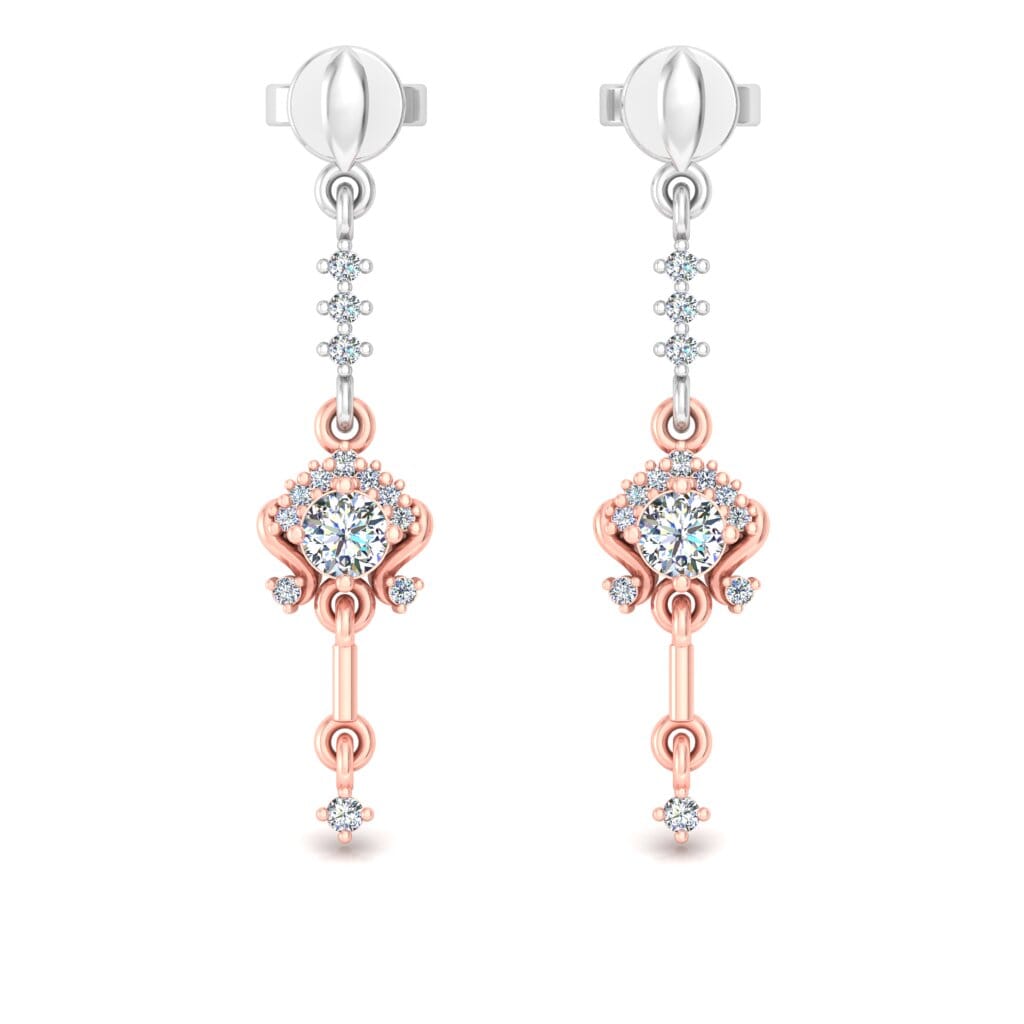 18KT Gold and 0.49 Carat Diamond Earrings