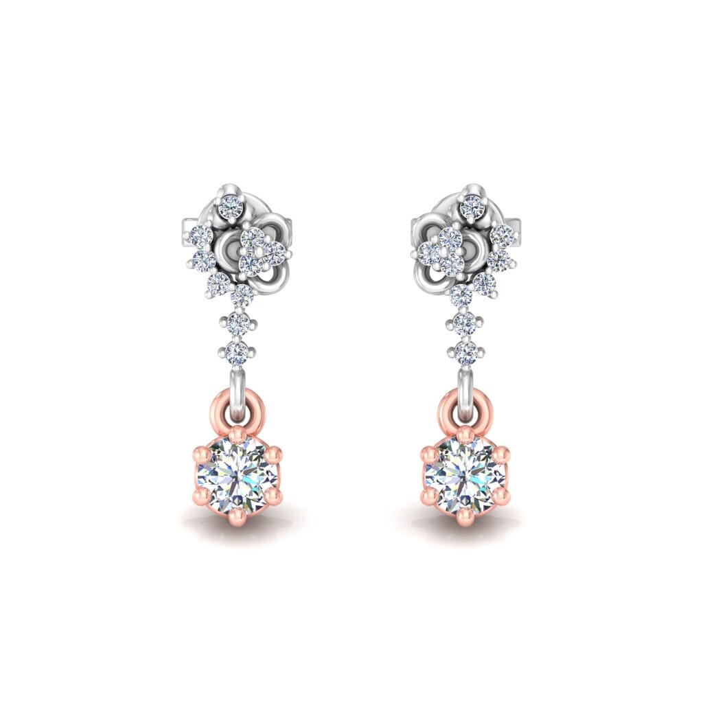 18KT Gold and 0.40 Carat Diamond Earrings