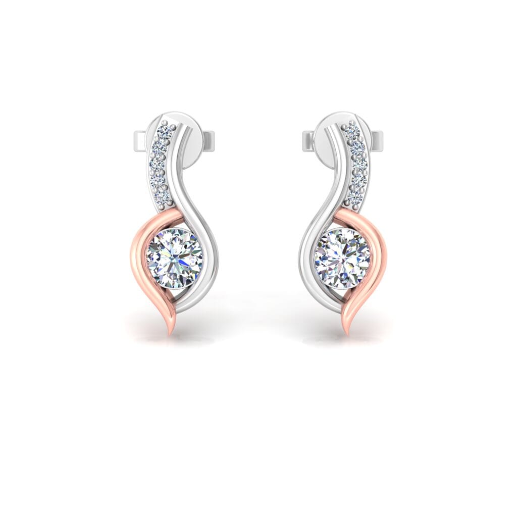 18KT Gold and 0.35 Carat Diamond Earrings
