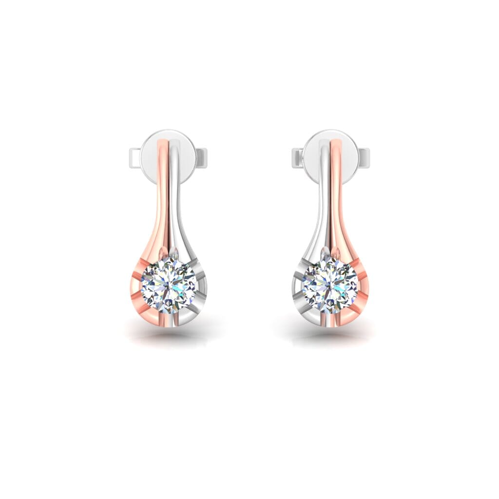 18KT Gold and 0.32 Carat Diamond Earrings