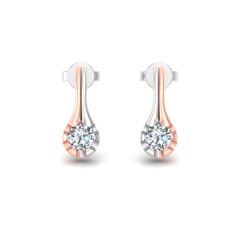 18KT Gold and 0.32 Carat Diamond Earrings