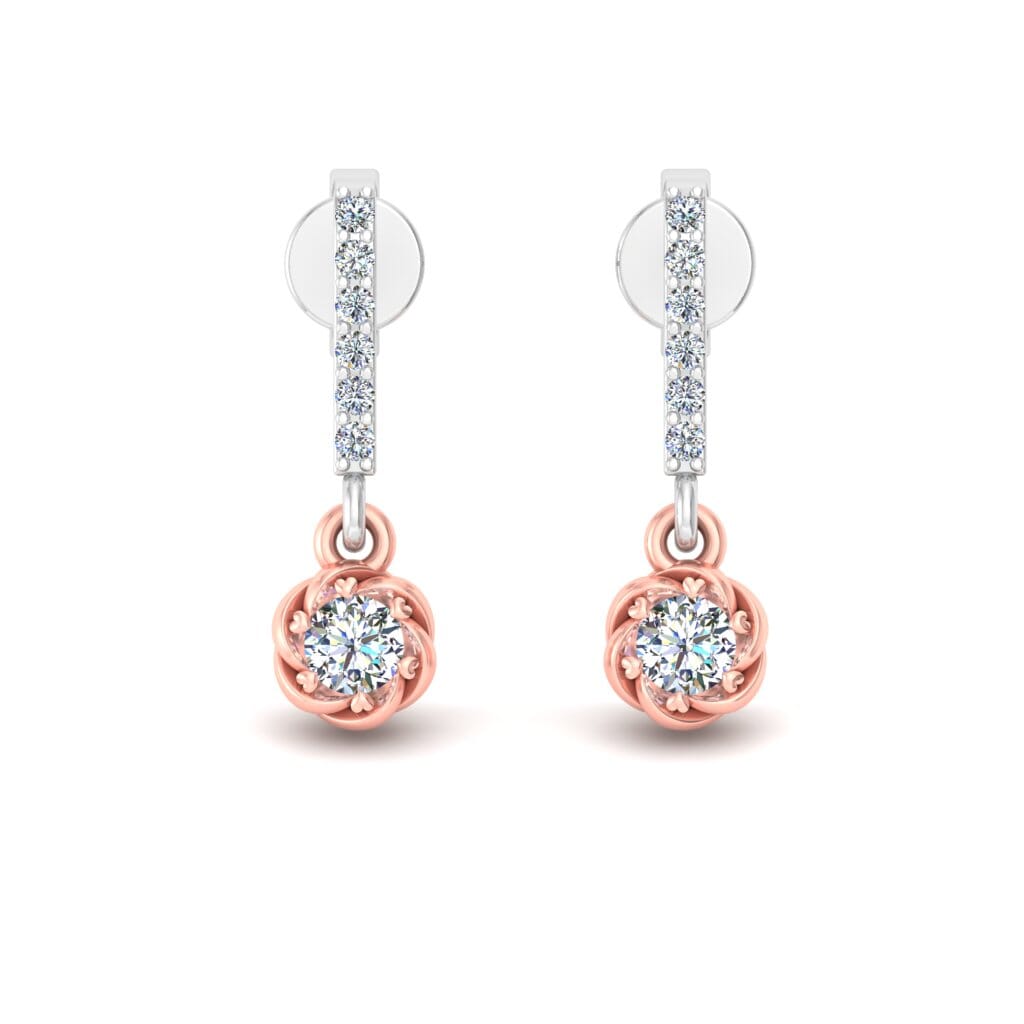 18KT Gold and 0.30 Carat Diamond Earrings