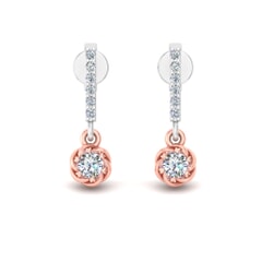18KT Gold and 0.30 Carat Diamond Earrings