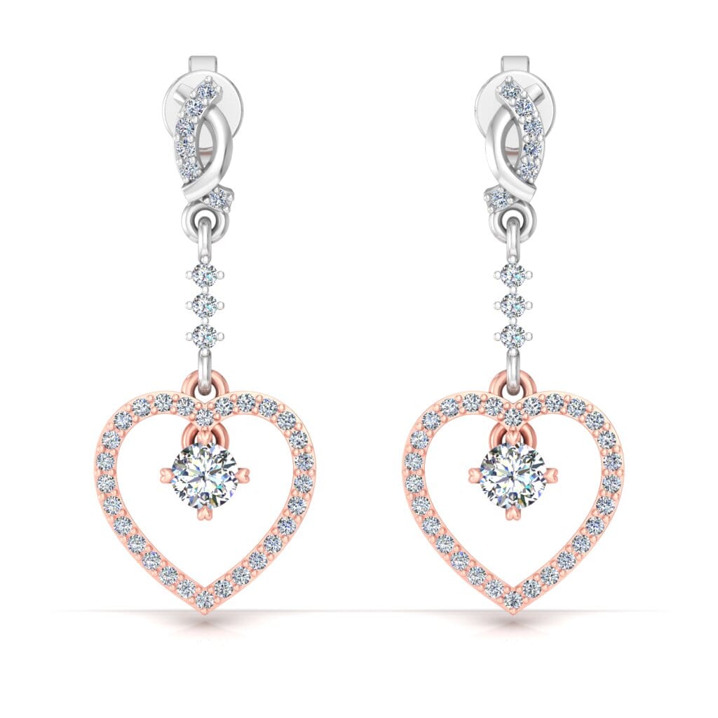 18KT Gold and 1.18 Carat Diamond Earrings