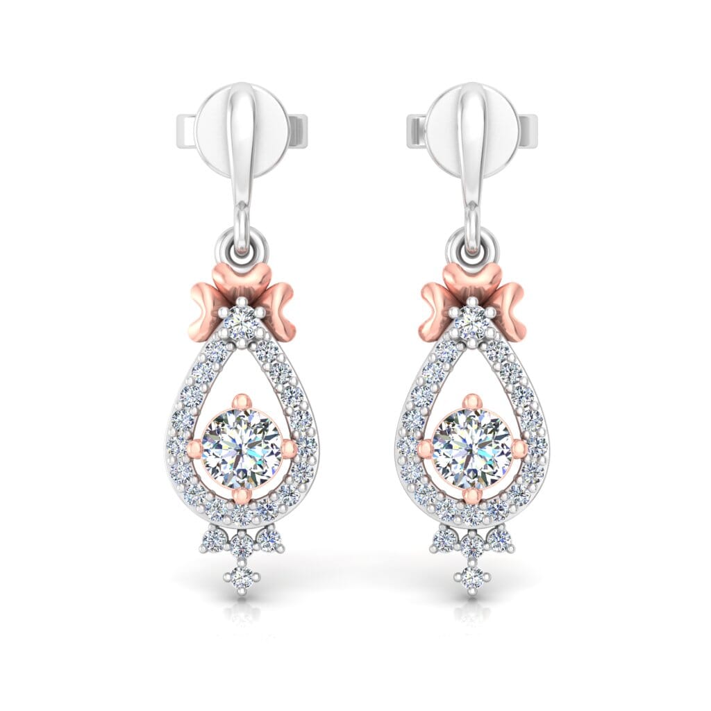 18KT Gold and 0.78 Carat Diamond Earrings