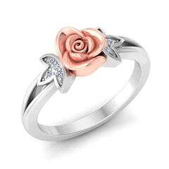 0.04 Carat Diamond Gold Ring