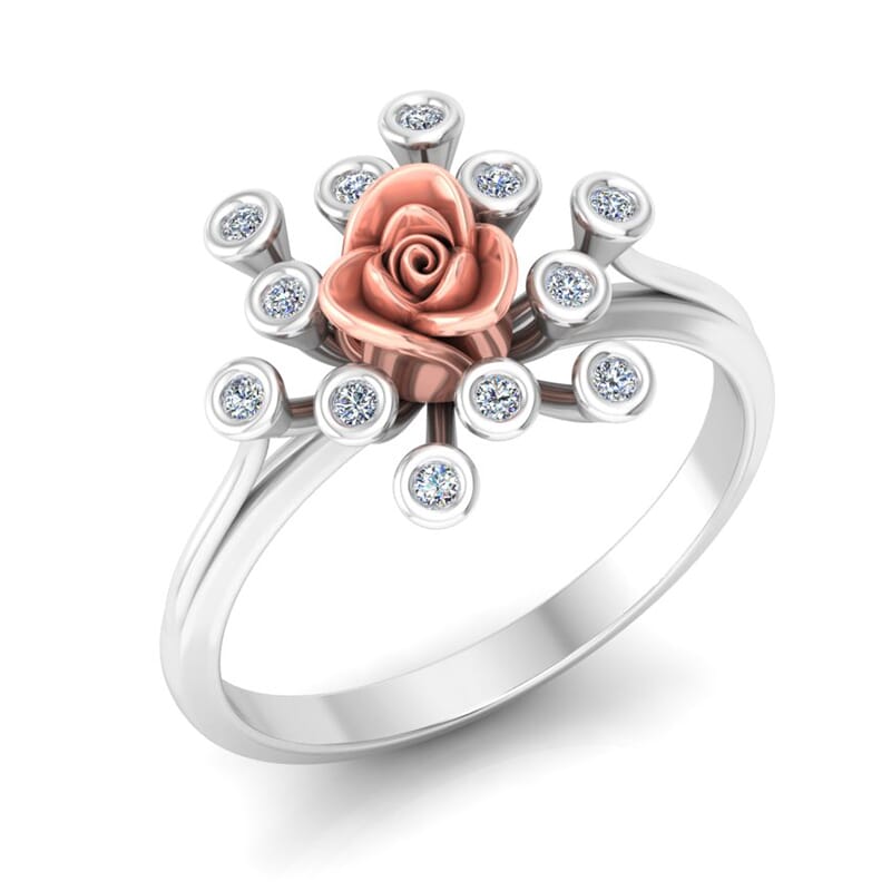 0.12 Carat Diamond Gold Ring