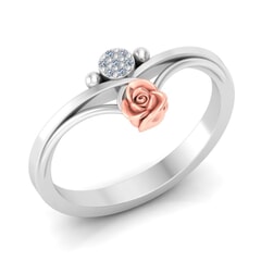 0.03 Carat Diamond Gold Ring