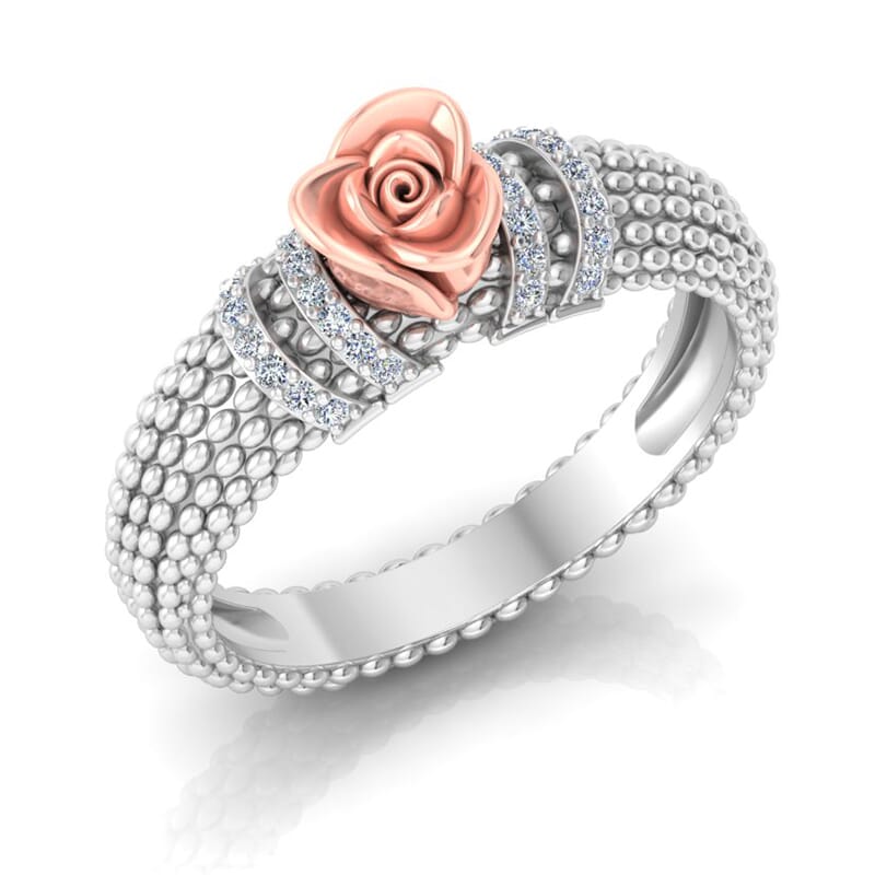 0.11 Carat Diamond Gold Ring