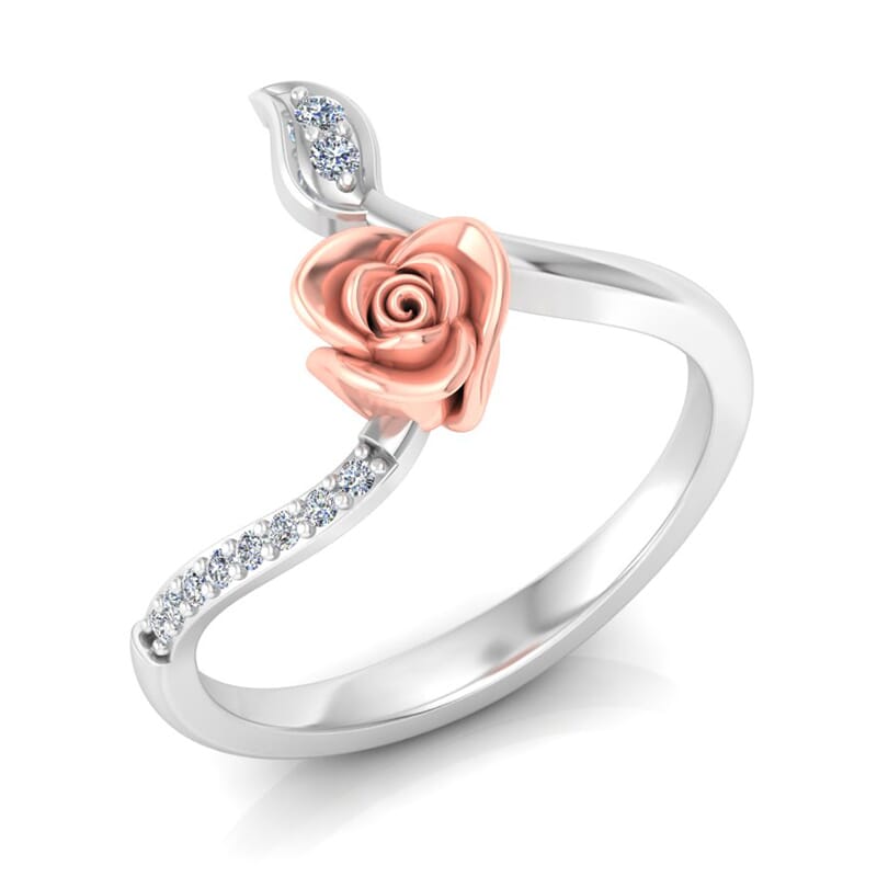 0.08 Carat Diamond Gold Ring