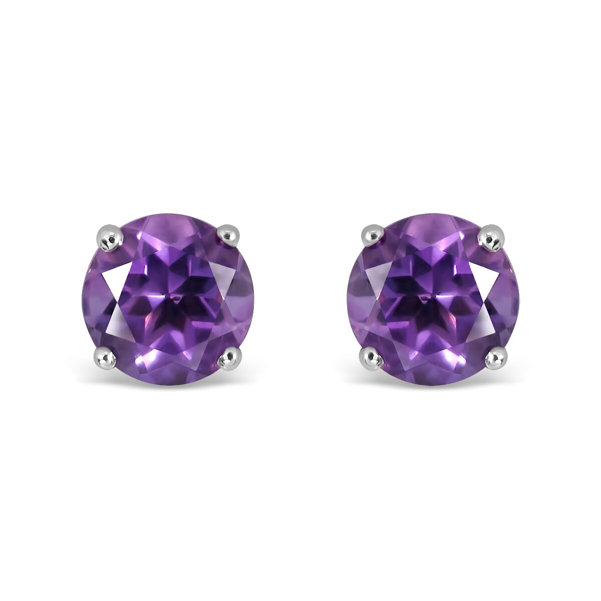 14K Gold Amethyst Earrings
