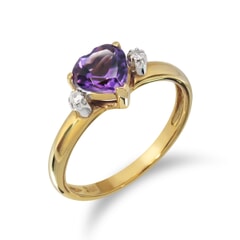 10K Gold Amethyst Ring
