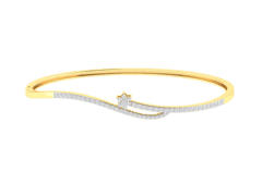18K Gold and 0.29 carat Diamonds Bangle