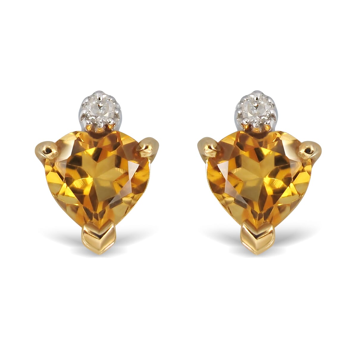 10K Gold Citrine Earrings