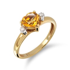 10K Gold Citrine Ring
