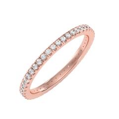 18KT Gold and 0.36 Carat F Color VS Clarity Round Diamond Eternity Ring