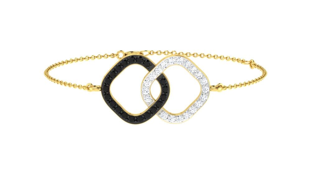 18KT Gold and 0.20 carat E-F/VS Diamond Chain Bracelet
