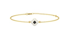 18KT Gold and 0.11 carat E-F/VS Diamond Chain Bracelet