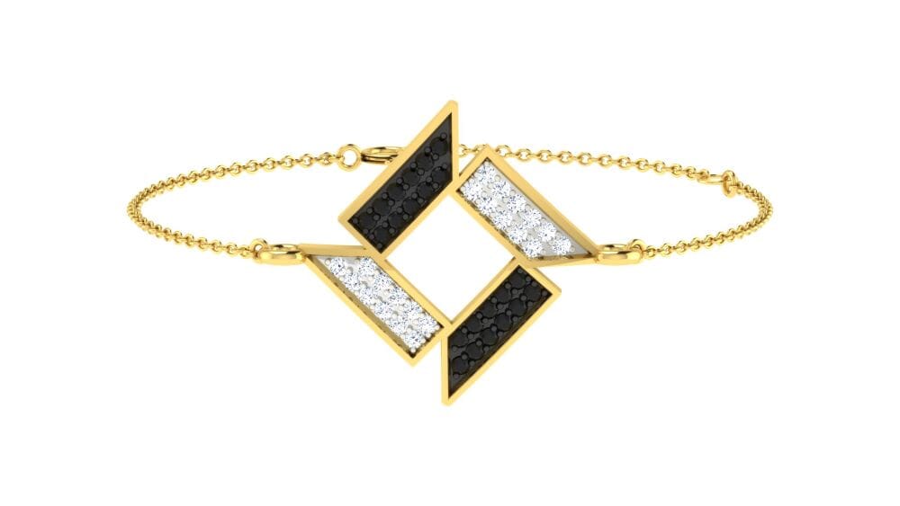 18KT Gold and 0.16 carat E-F/VS Diamond Chain Bracelet