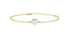 18KT Gold and 0.10 carat E-F/VS Diamond Chain Bracelet
