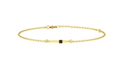 18KT Gold and 0.02 carat E-F/VS Diamond Chain Bracelet