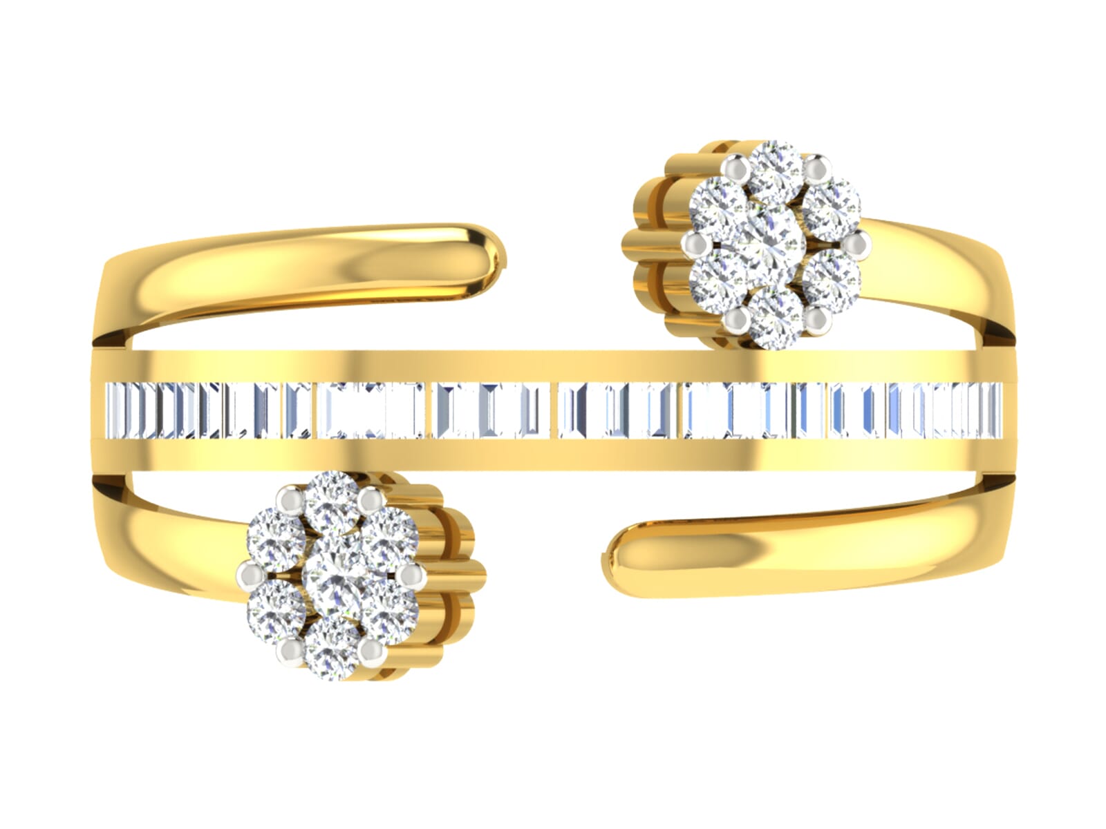 18KT Gold and 0.70 Carat F Color VS Clarity Diamond Ring
