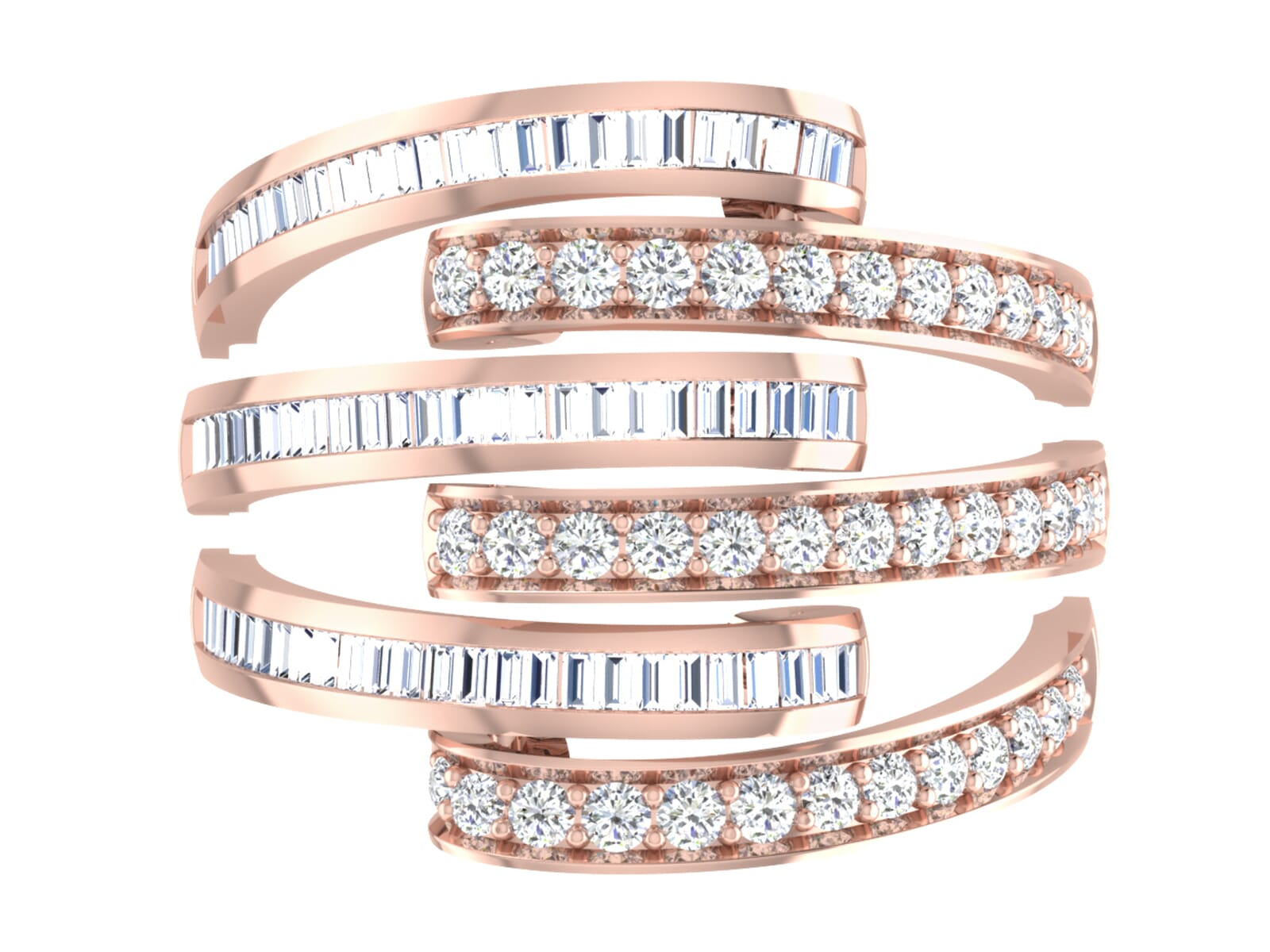 18KT Gold and 0.66 Carat F Color VS Clarity Diamond Ring