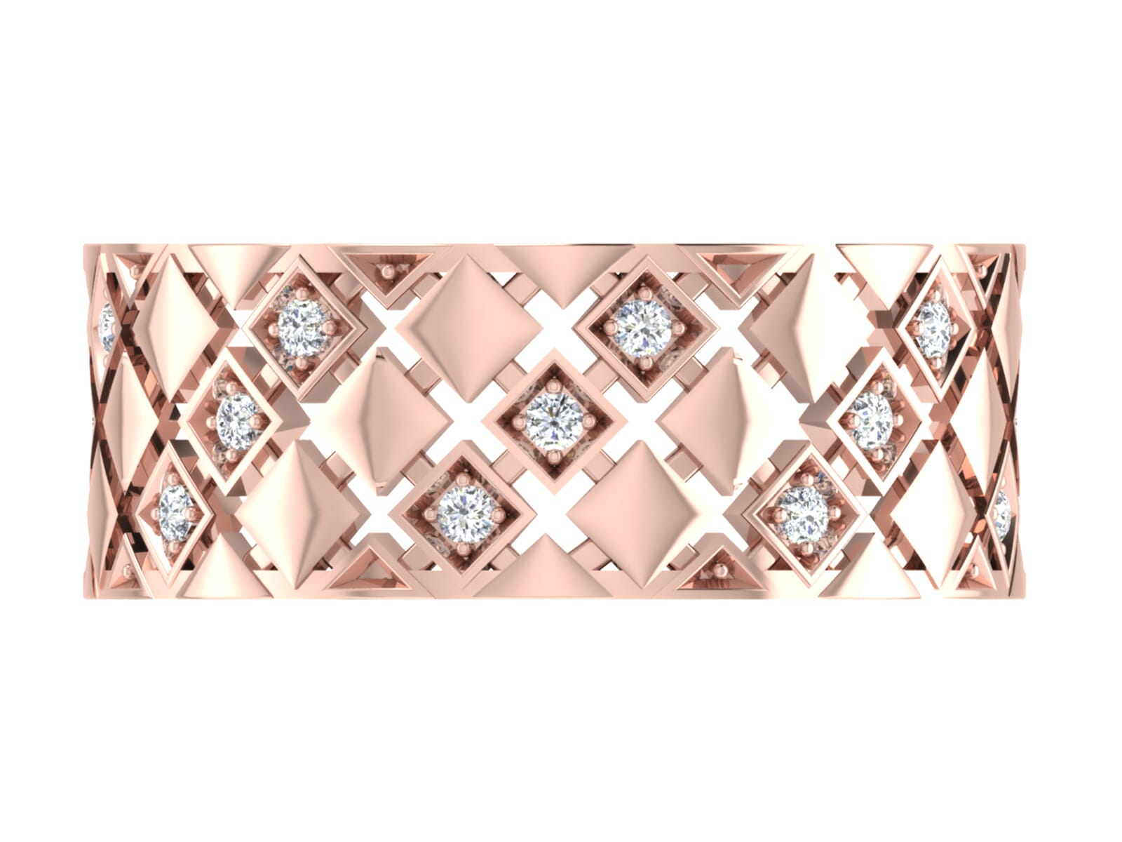 18KT Gold and 0.13 Carat F Color VS Clarity Diamond Ring