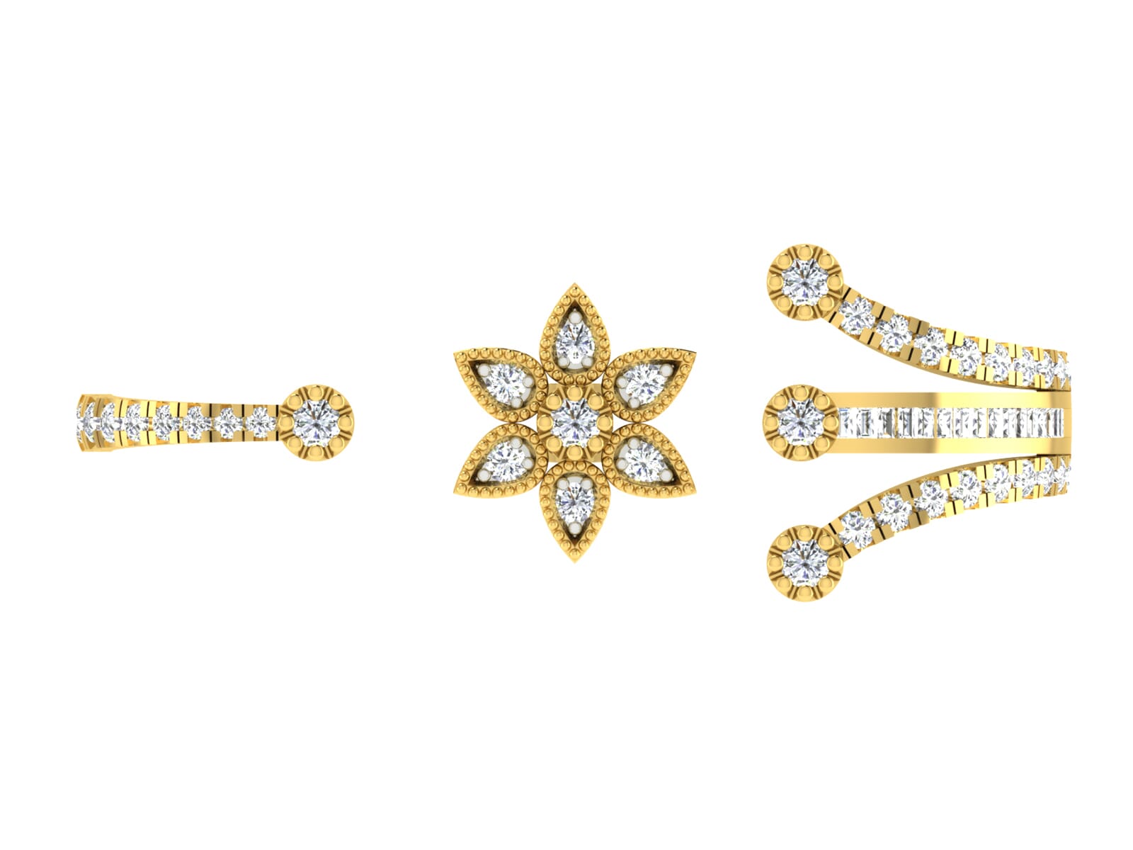 18KT Gold and 0.95 Carat F Color VS Clarity Diamond Ring