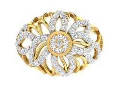 18KT Gold and 1.10 Carat F Color VS Clarity Diamond Ring