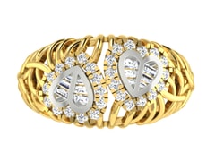 18KT Gold and 0.54 Carat F Color VS Clarity Diamond Ring