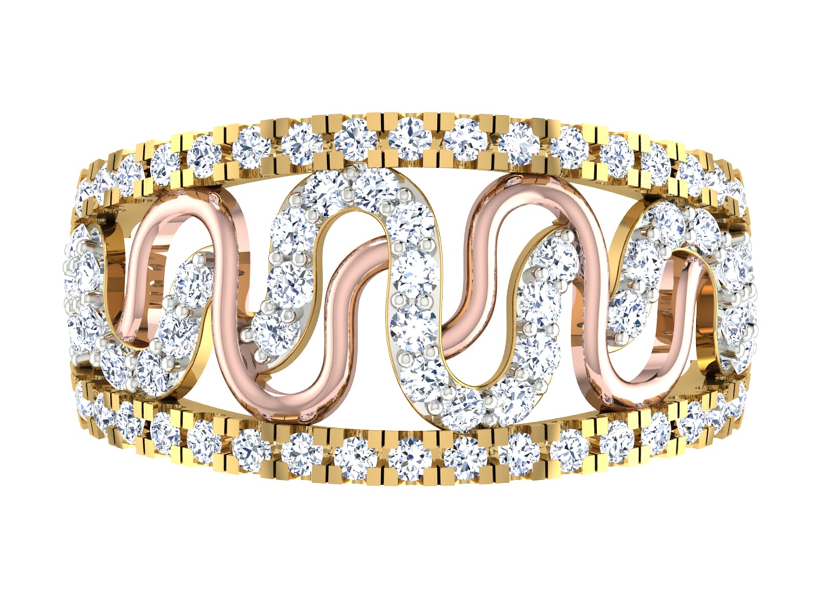 18KT Gold and 0.97 Carat F Color VS Clarity Diamond Ring